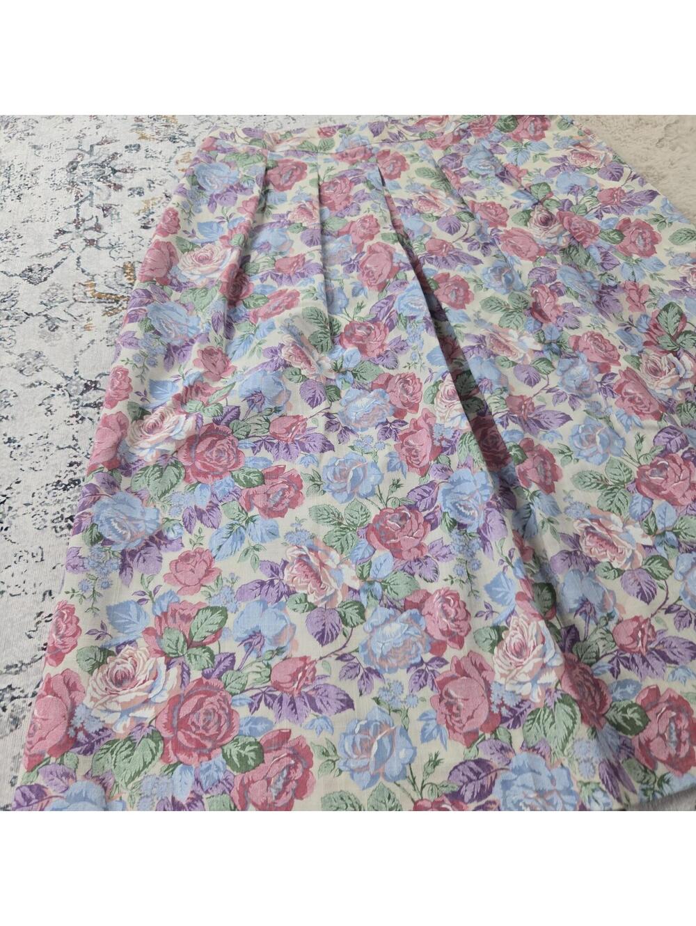 Classic Expressions Floral Vintage Skirt Women Union Made in USA Plus Size 20W - Picture 2 of 7